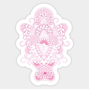 Minimalist Medallion Flower art-Sacred Mandala Flower Sticker